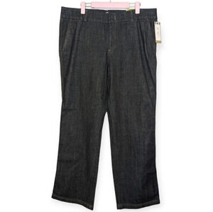 NWT Dockers Low Rise Slightly Curvy Iconic Khaki Grey Wash Denim Trouser Pant 14